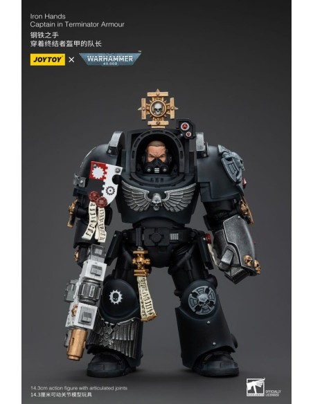 Warhammer 40k Action Figure 1/18 Iron Hands Captain in Terminator Armour 14 cm