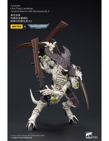 Warhammer 40k Action Figure 1/18 Tyranids Hive Fleet Leviathan Tyranid Warrior with Boneswords 2 15 cm