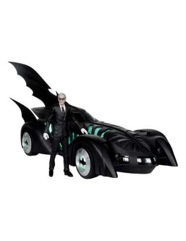 Batman Forever DC Multiverse Action Figure with Vehicle Alfred Pennyworth & Batmobile (Gold Label) 79 cm