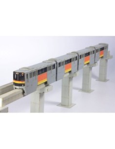 Original Character Series 1000 1/150 Paper Model Kit Tama Intercity Monorail (4 cars) 48 cm  Plum