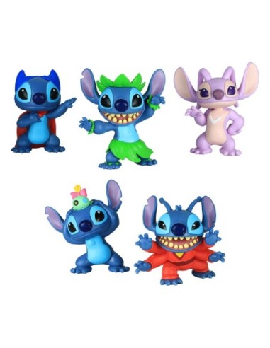 Lilo & Stitch Mini Figure 5-Pack Stitch Collectible Figure Set 7 cm  Just Play