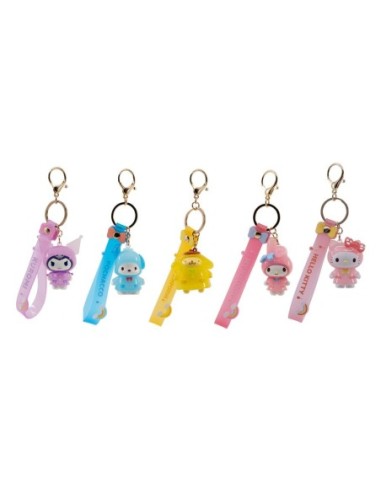 Sanrio Raincoat Series Keychain with Hand Strap Hello Kitty and Friends Display (12)  YuMe Toys