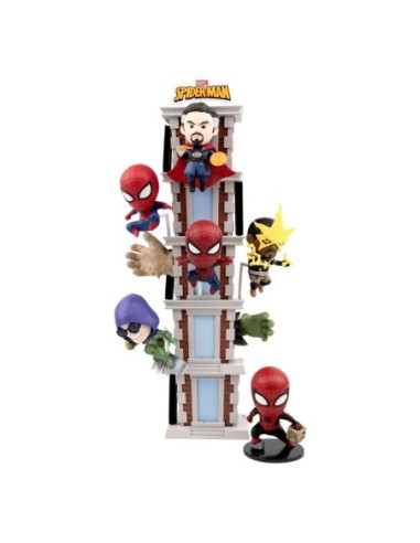 Spider-Man Hero Box Tower Series 2 Mini Figures 8 cm Display (6)