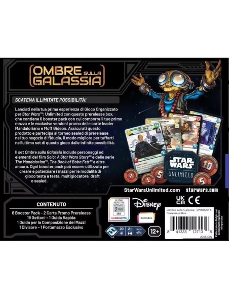 Star Wars: Unlimited Ombre Sulla Galassia Prerelease Box ITA