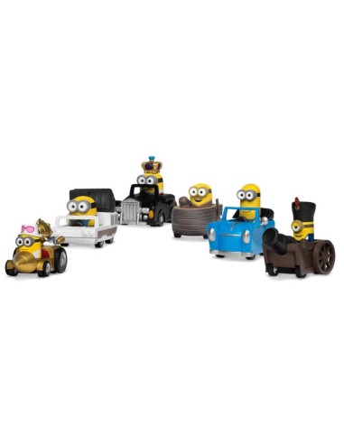 Minions Zoom Hero Pullback Vehicles with Figures Assortment (12)