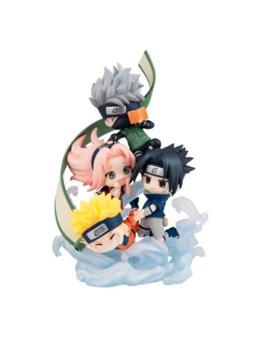 Naruto Shippuden FigUnity PVC Mini Statue Gather here, Team 7 13 cm (with gift)