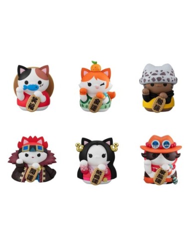 One Piece Mega Cat Project Trading Figure NyanPieceNyan! Beckoning cat Lucky Cat Pirates 7 cm Display (6)