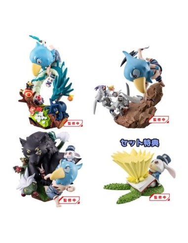 Shangri-La Frontier Petitrama EX Series Trading Figure 3-Set vs Monster Diorama Collection Set 11 cm (with gift)  Megahouse