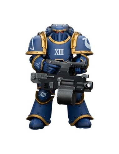 Warhammer  Horus Heresy AF 1/18 Ultramarines Legion MKIII Tactical Support Squad Legionary with Heavy Bolter 20 cm