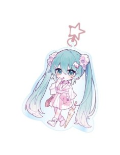 Hatsune Miku Acrylic Keychain Kawaii Summer Time  POPbuddies