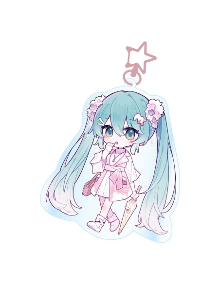 Hatsune Miku Acrylic Keychain Kawaii Summer Time  POPbuddies