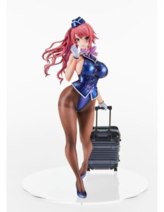 Original Character PVC Statue Tight na Oshigoto Work 3: Cabin Attendant Aya Saionji 25 cm