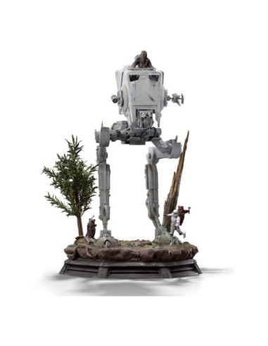 Star Wars Demi Art Scale Statue 1/20 AT-ST and Chewbacca 53 cm  Iron Studios