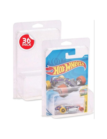 Hot Wheels Blisters 36-Pack for Long Card Mainline  Evoretro