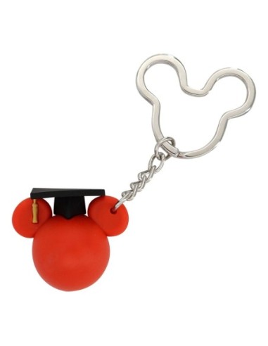 Disney Ball Keychain Mickey Graduation Red