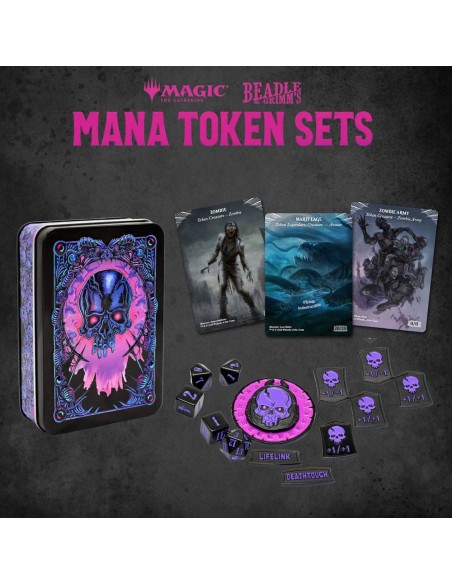 Magic the Gathering Dice and Token Pack Black Mana