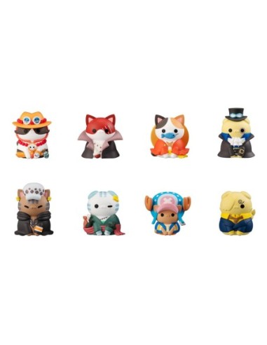 One Piece Mega Cat Project Trading Figure 3 cm NyanPieceNyan! I'm gonna be king of Paw-rates Vol. 1 Assortment (8)  Megahouse