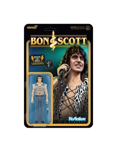 Bon Scott ReAction Action Figure Wave 02 Bon Scott (Leopard Print) 10 cm