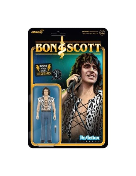 Bon Scott ReAction Action Figure Wave 02 Bon Scott (Leopard Print) 10 cm