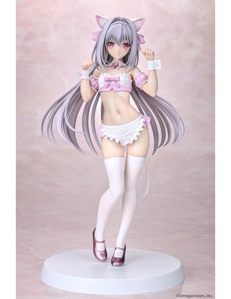 Tsuki ni Yorisou Otome no Sahou PVC Statue 1/6 Luna Sakurakouji Cat Maid Sakura Color Ver. 26 cm