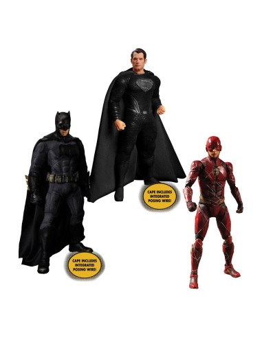 Batman Superman Flash Justice League Zack Snyder's Deluxe Set 3 Af 15-17 One:12 Collective  Mezco Toyz