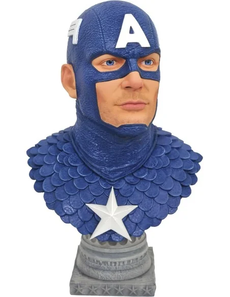 Capitan America Busto Resina 25 Cm 1/2 Scale Legends In 3d Marvel Comics  Diamond Select