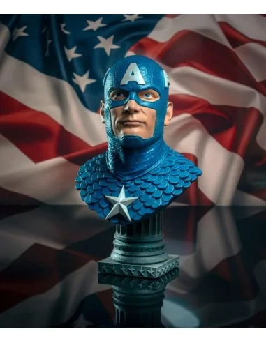 Capitan America Busto Resina 25 Cm 1/2 Scale Legends In 3d Marvel Comics  Diamond Select