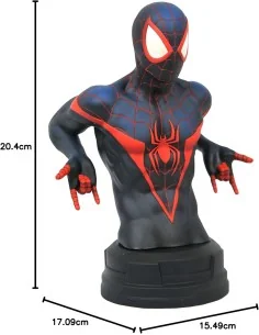 Miles Morales Spider-Man Mini Busto Resina 18 Cm 1/6 Scale Marvel Comics  Diamond Select