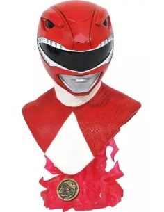 Red Ranger Busto Resina 25 Cm 1/2 Scale Mighity Morphin Power Rangers Legends In 3d