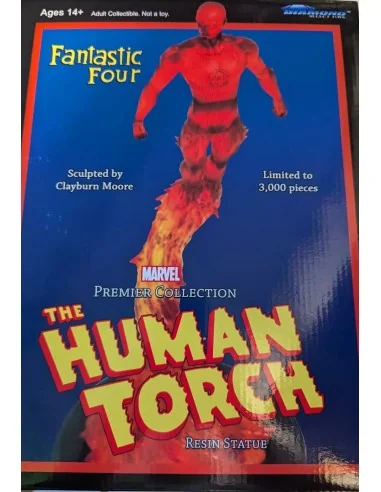 Human Torch Estatua Resina 35,5 Cm Marvel Premier Collection