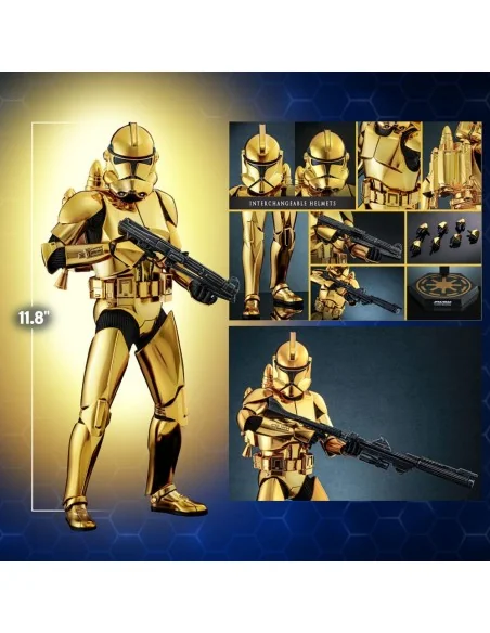 Star Wars Clone Trooper MMS735 Gold Chrome Version Exclusive 30 cm 1/6