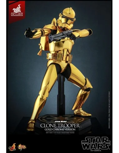 Star Wars Clone Trooper MMS735 Gold Chrome Version Exclusive 30 cm 1/6