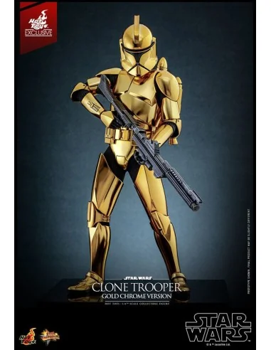 Star Wars Clone Trooper MMS735 Gold Chrome Version Exclusive 30 cm 1/6