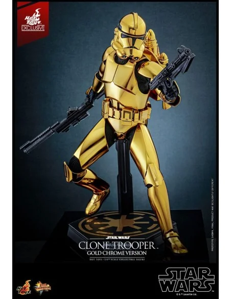 Star Wars Clone Trooper MMS735 Gold Chrome Version Exclusive 30 cm 1/6