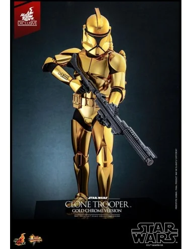 Star Wars Clone Trooper MMS735 Gold Chrome Version Exclusive 30 cm 1/6