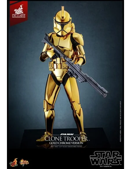 Star Wars Clone Trooper MMS735 Gold Chrome Version Exclusive 30 cm 1/6