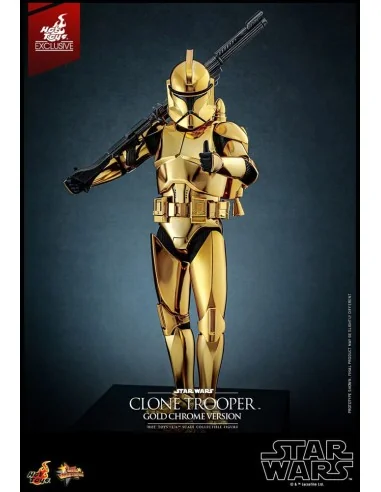 Star Wars Clone Trooper MMS735 Gold Chrome Version Exclusive 30 cm 1/6