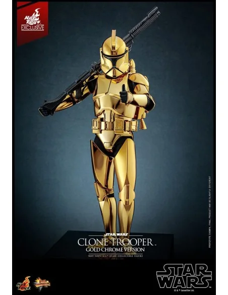 Star Wars Clone Trooper MMS735 Gold Chrome Version Exclusive 30 cm 1/6