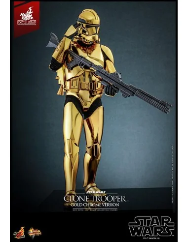 Star Wars Clone Trooper MMS735 Gold Chrome Version Exclusive 30 cm 1/6