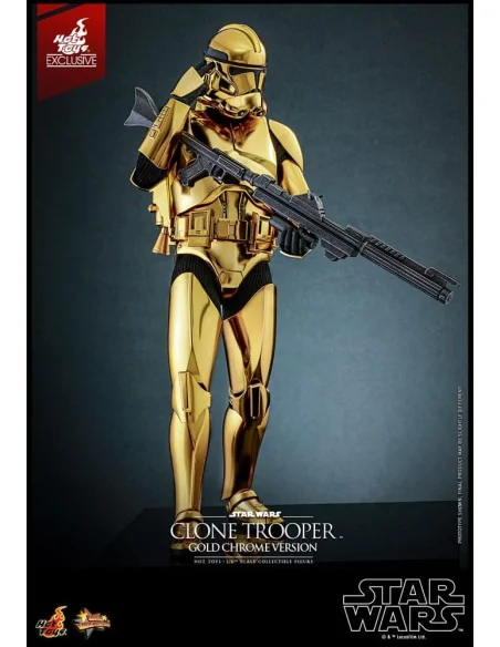 Star Wars Clone Trooper MMS735 Gold Chrome Version Exclusive 30 cm 1/6