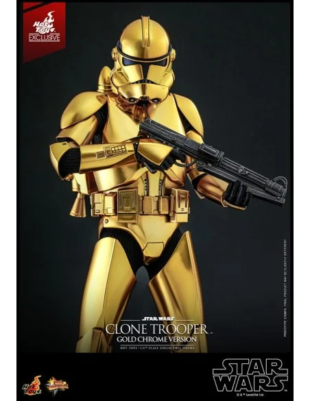 Star Wars Clone Trooper MMS735 Gold Chrome Version Exclusive 30 cm 1/6