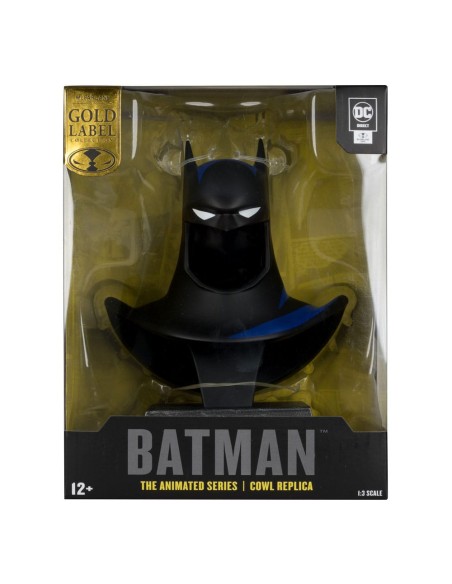 Batman: The Animated Series 1992 DC Direct Mini Replica 1/3 Batman Cowl Gold Label 19 cm