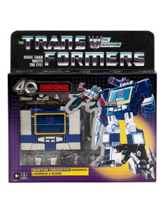 Soundwave with Laserbeak & Ravage 18 cm Transformers Retro G1 Decepticon Communicator