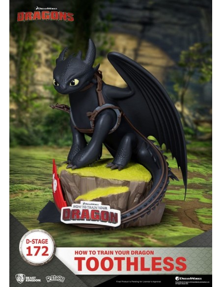 How To Train Your Dragon D-Stage PVC Diorama toothless Statue 14 cm