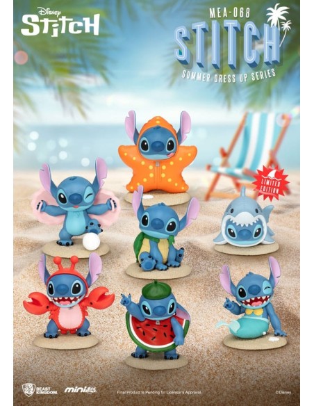 Lilo & Stitch Mini Egg Attack Figures 10 cm Stitch summer dress up Series Assortment (6)