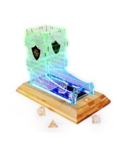 Enhance Tabletop Series LED Dice Tower with Dice Set Clear