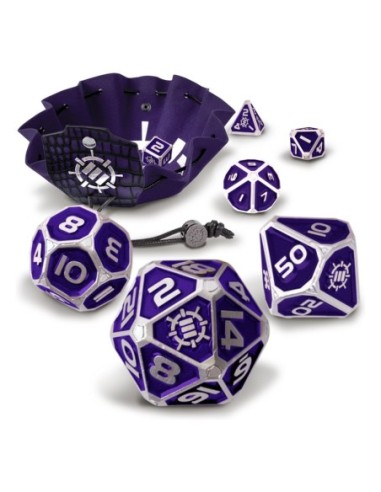 Enhance Tabletop Series Metal RPG Dice Set Purple (7)