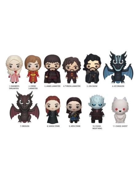 Game of Thrones 3D PVC Bag Clips  Series 1 Display (24)