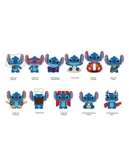 Lilo & Stitch 3D PVC Bag Clips Series 7 Display (24)