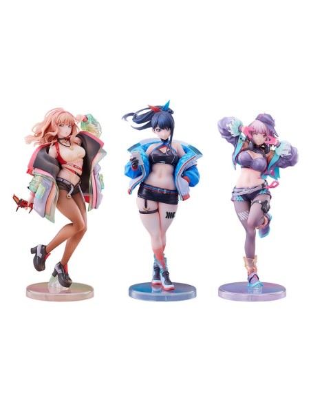 Gridman Universe PVC Statues 3-Pack 1/7 Rikka Takarada, Akane Shinjo, Yume Minami: Dreamy Divas Ver.  Solarain